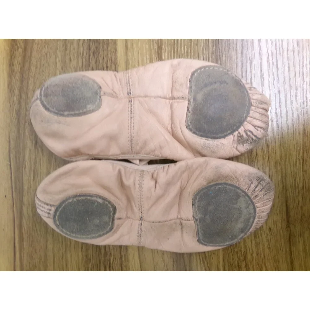 Pre-Owned Dance Ballet Shoes SoDanca Kids 6D Girls Leather Cross Straps Split S